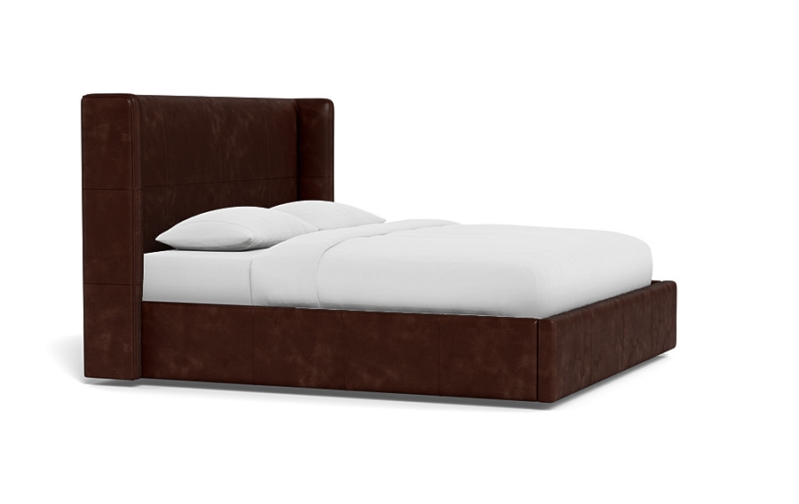 Graham Leather Upholstered Bed with Storage Option - Image 1