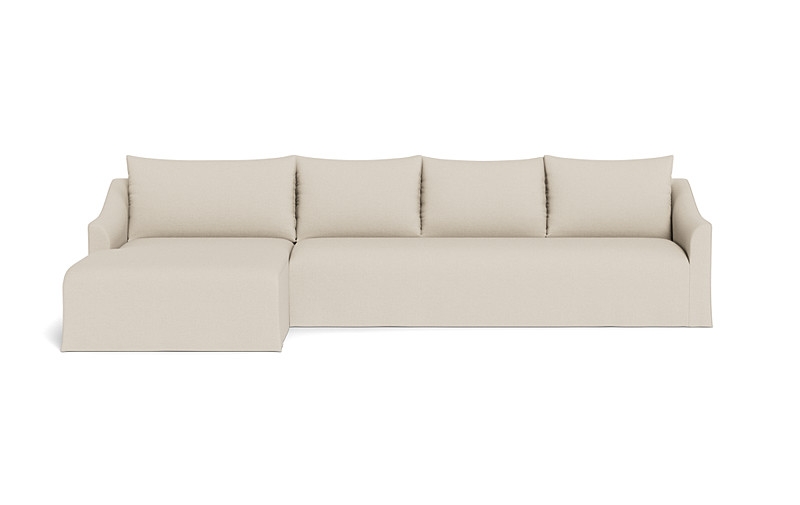 Dixon Slipcovered 4-Seat Left Chaise Sectional - Image 0
