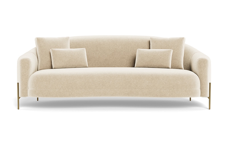 Fiona 3-Seat Sofa | Oasis Vintage Velvet | Matte Brass Leg | 104"W x 43"D - Image 0