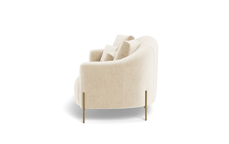 Fiona 3-Seat Sofa | Oasis Vintage Velvet | Matte Brass Leg | 104"W x 43"D - Image 2