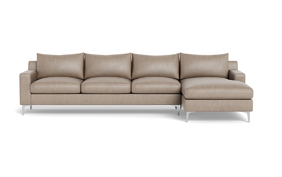 Sloan Leather 4-Seat  Chaise Sectional - Image 0
