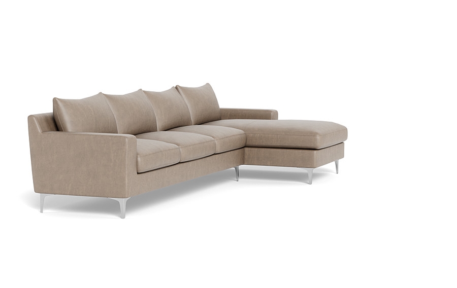 Sloan Leather 4-Seat  Chaise Sectional - Image 3