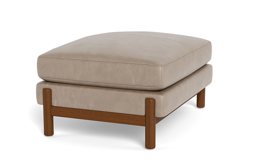 Oslo Leather Rectangle Ottoman - Image 1