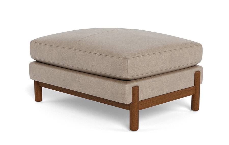 Oslo Leather Rectangle Ottoman - Image 2