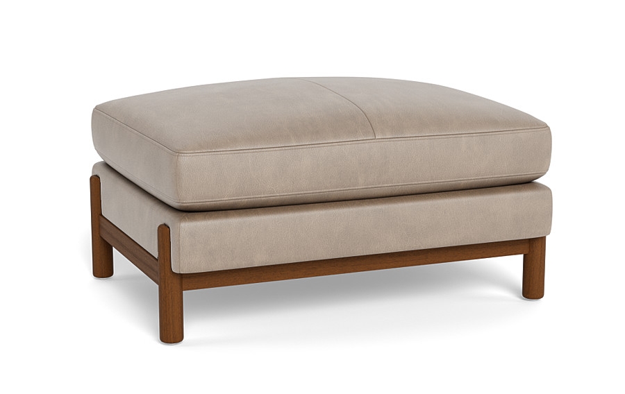 Oslo Leather Rectangle Ottoman - Image 4