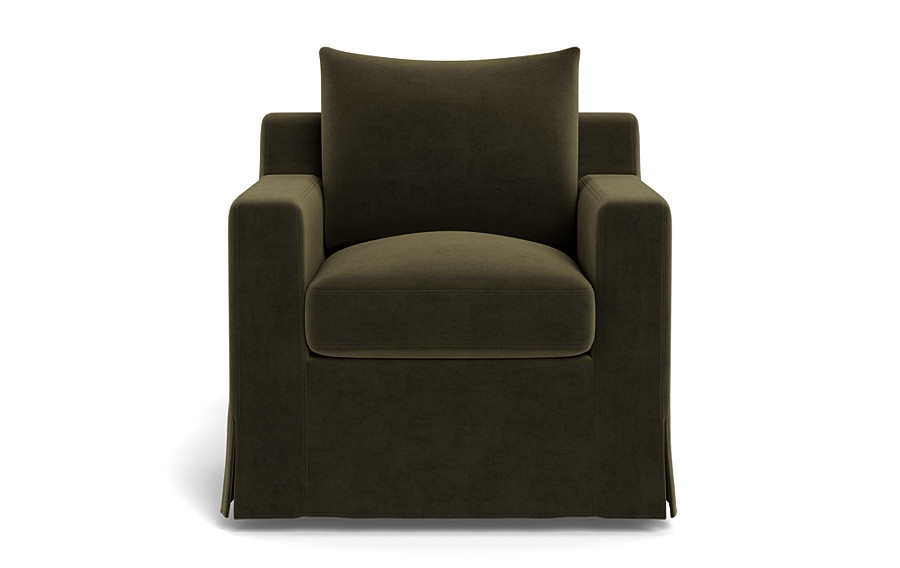 Sloan Slipcovered Swivel Chair - Image 0