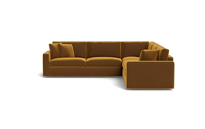 James 3-Piece 4-Seat Corner Sectional with Contrast Piping - Image 2