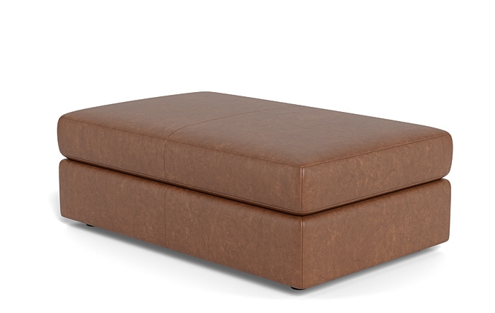 Lee Leather Rectangle Ottoman with Storage Option - Image 4