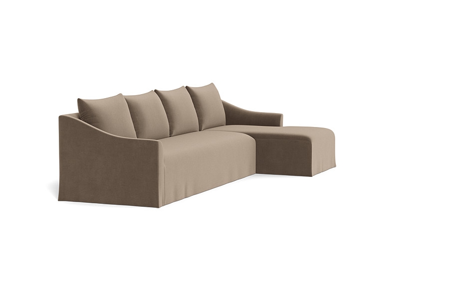 Dixon Slipcovered 4-Seat Right Chaise Sectional - Image 1