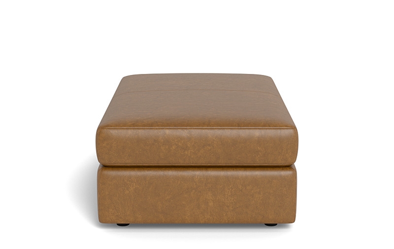 Lee Leather Rectangle Ottoman with Storage Option - Image 1