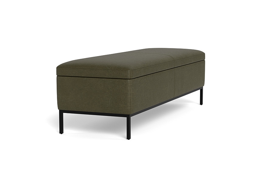 Miller Leather Storage Bench - Image 2