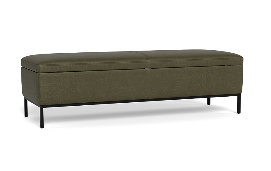 Miller Leather Storage Bench - Image 3