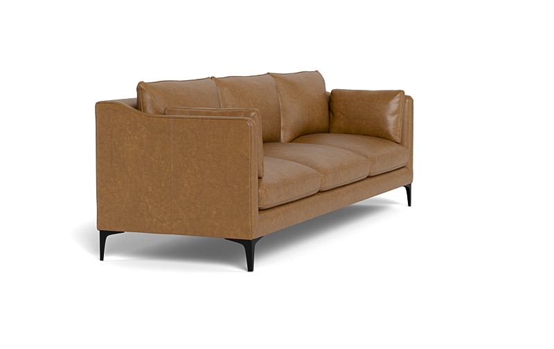 Caitlin Leather 3-Seat Sofa by The Everygirl® - Image 1