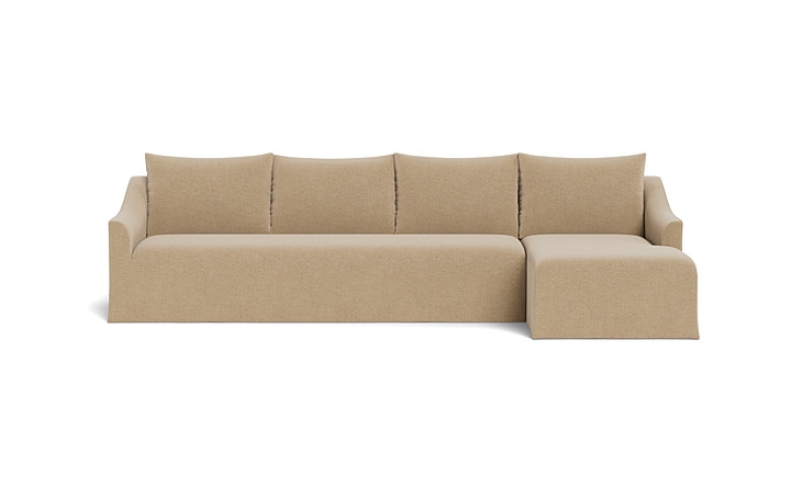Dixon Slipcovered 4-Seat Right Chaise Sectional - Image 0
