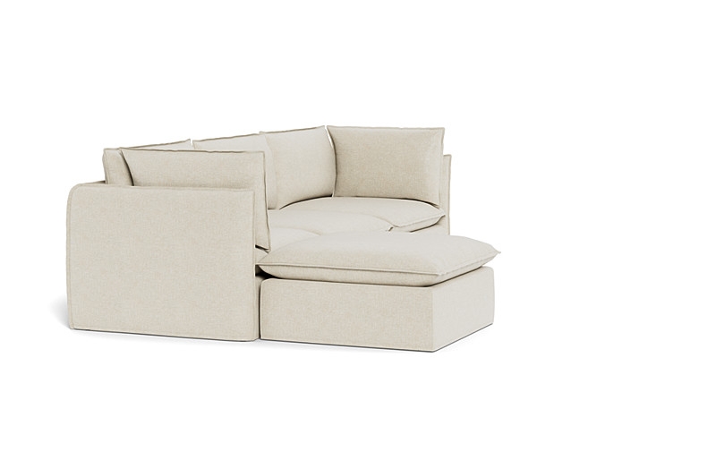 Josie Slipcovered Modular 3-Seat Chaise Sectional - Image 1