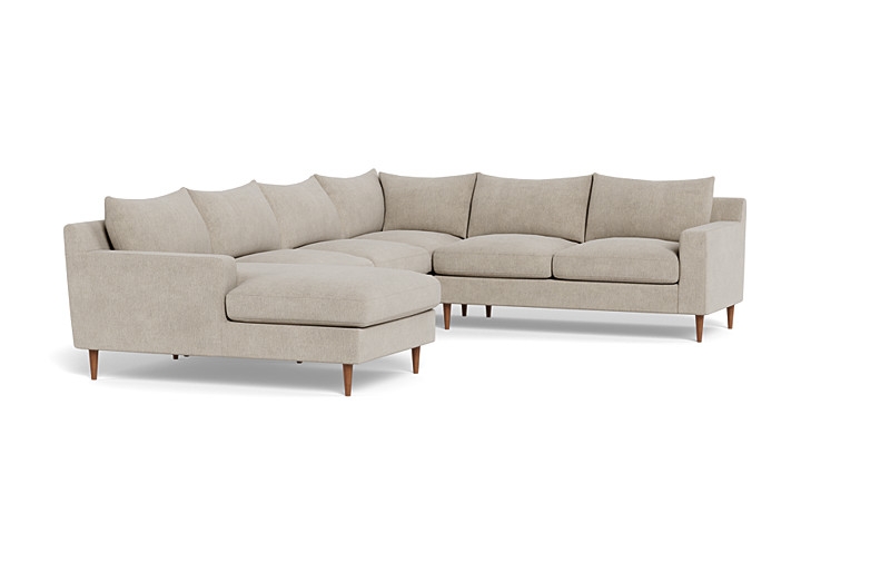 Sloan Slipcovered 4-Piece Corner Sectional Sofa with  Chaise - Image 3