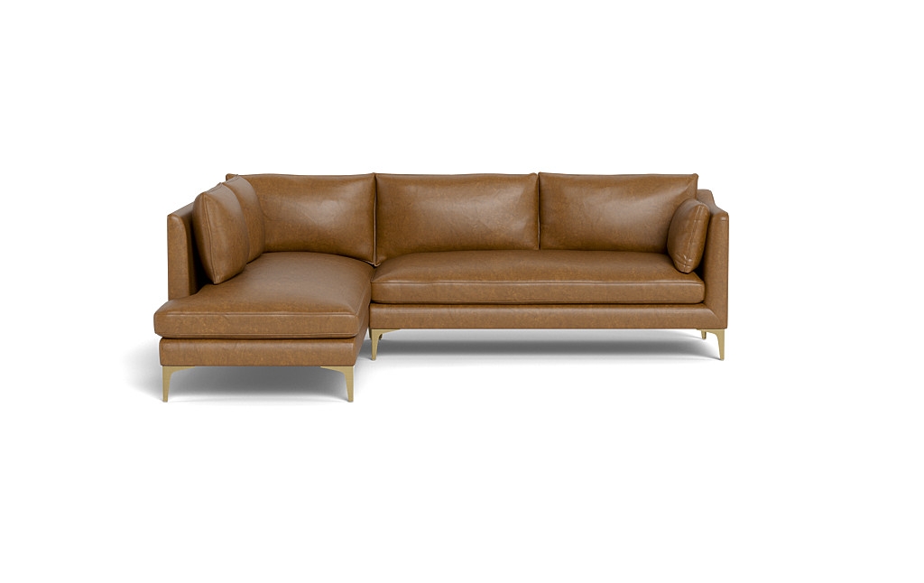 Caitlin Leather 3-Seat  Bumper Sectional by The Everygirl® - Image 0