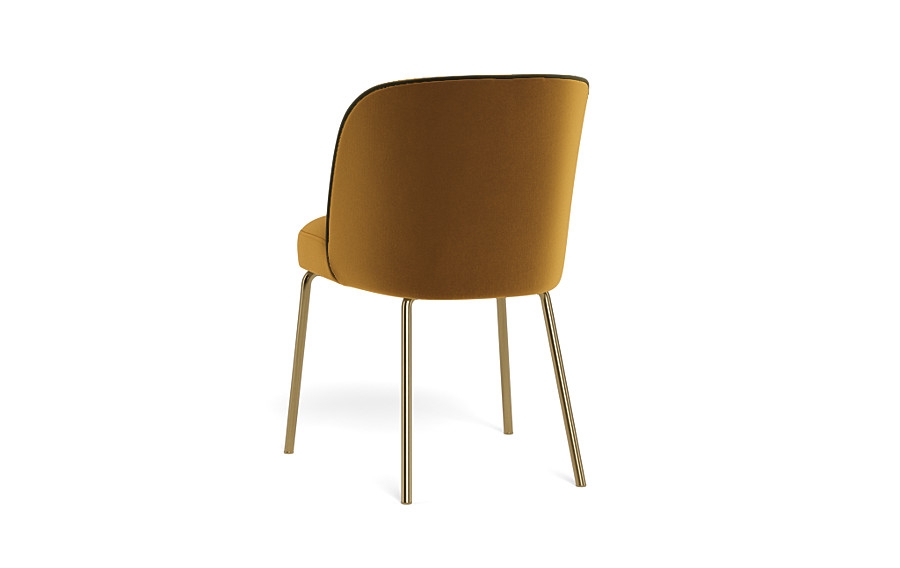 Graham Metal Framed Upholstered Chair with Contrast Piping - Image 1