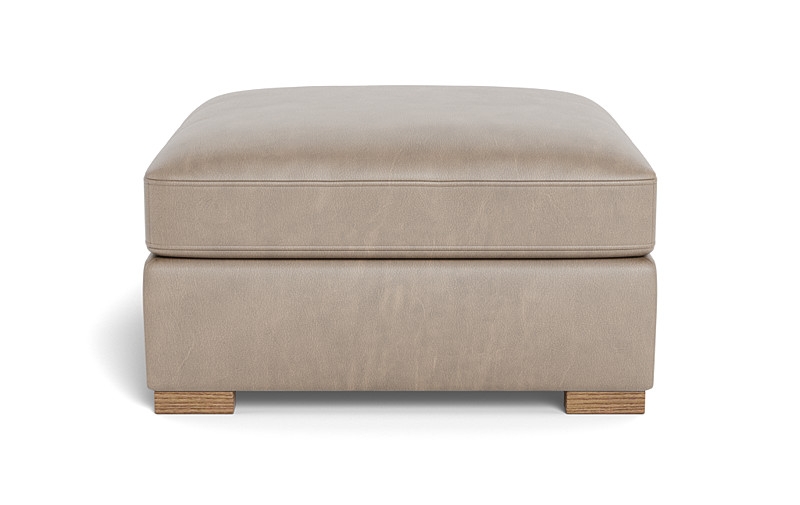 Scarlett Leather Square Ottoman - Image 0