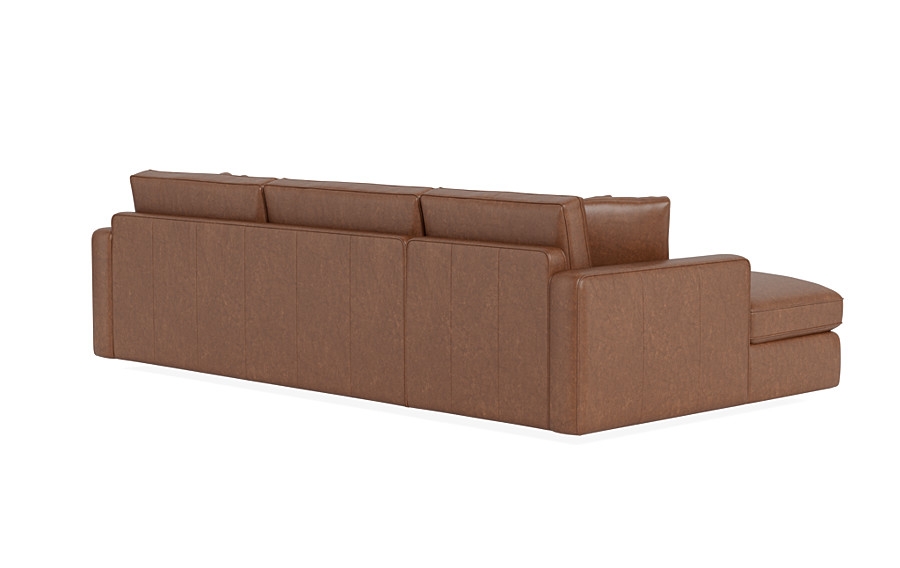 James Leather 3-Seat Left Chaise Sectional - Image 4