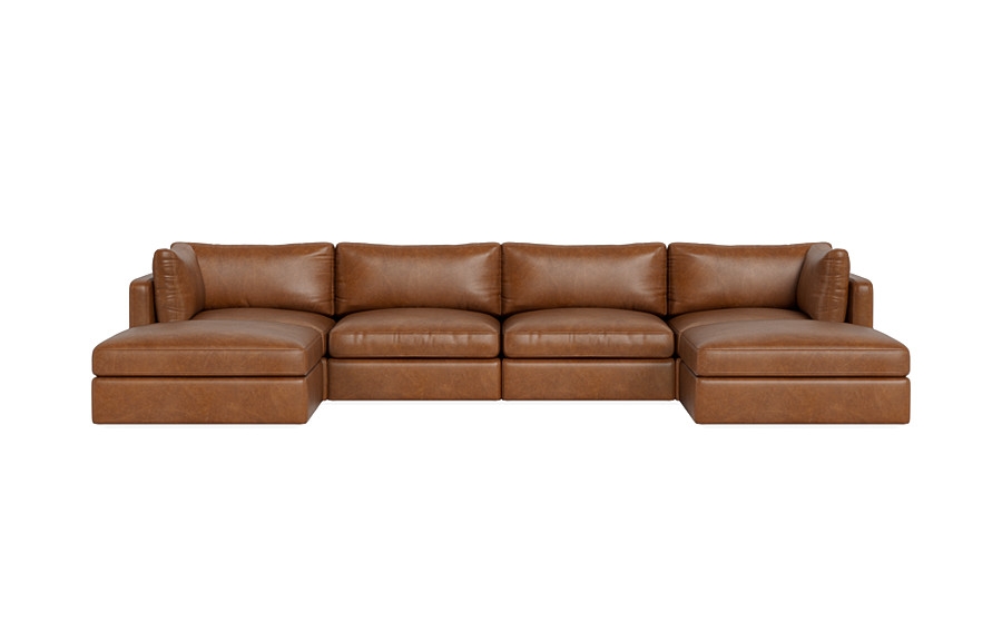 Tatum Leather Modular U-Chaise Sectional - Image 0