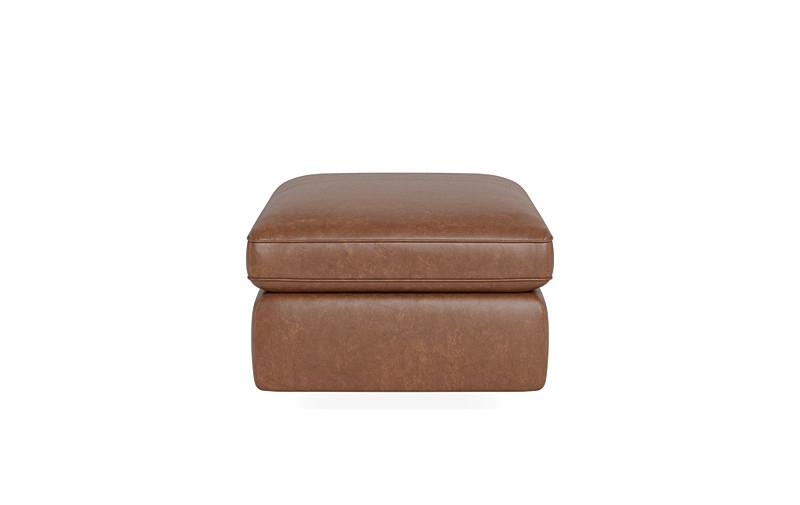James Leather Rectangle Ottoman with Storage Option - Image 3