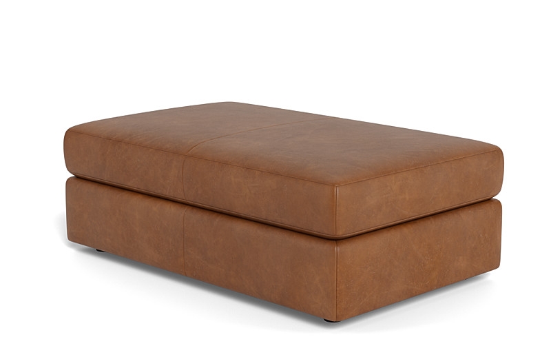 Lee Leather Rectangle Ottoman with Storage Option - Image 3