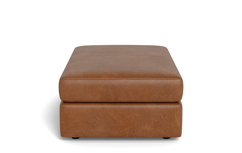 Lee Leather Rectangle Ottoman with Storage Option - Image 4
