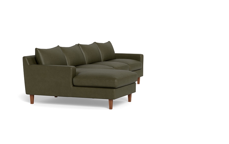 Sloan Leather 4-Seat  Chaise Sectional - Image 3