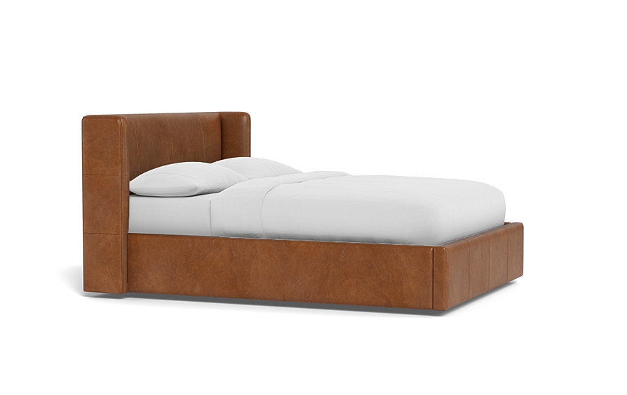 Graham Leather Upholstered Bed with Storage Option - Image 1