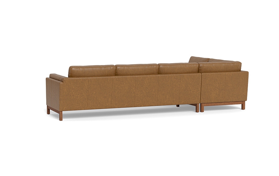 Gaby Leather 4-Seat Sectional with  Bumper - Image 2