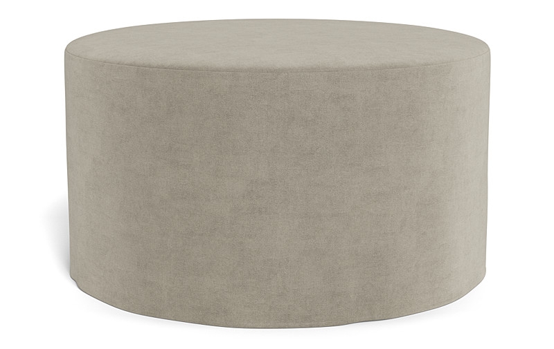 Dixon Slipcovered Round Ottoman - Image 3