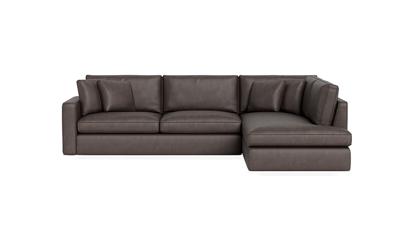 James Leather 3-Seat Right Bumper Sleeper Sectional - Image 0