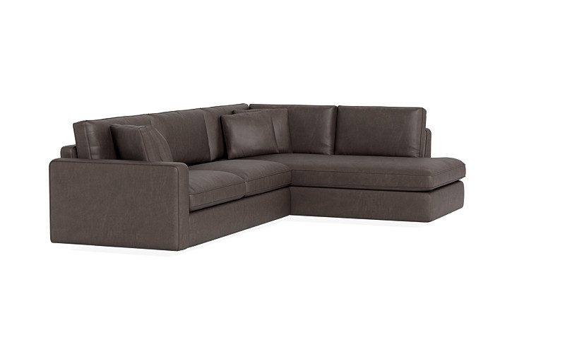 James Leather 3-Seat Right Bumper Sleeper Sectional - Image 4
