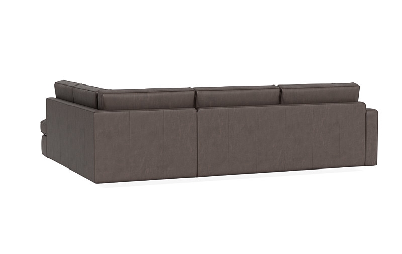 James Leather 3-Seat Right Bumper Sleeper Sectional - Image 3