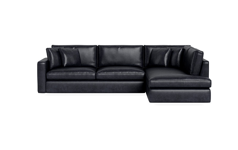 James Leather 3-Seat Right Bumper Sleeper Sectional - Image 0