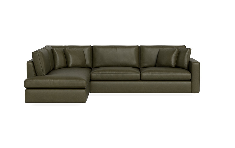 James Leather 3-Seat Left Bumper Sectional - Image 0