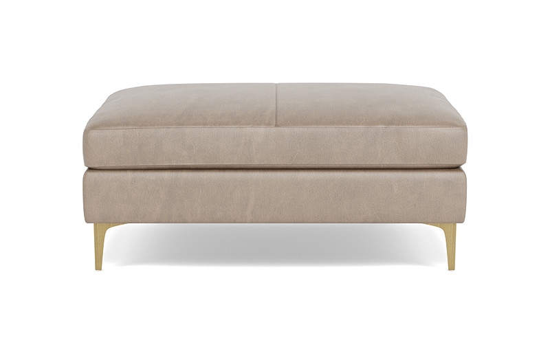 Sloan Leather Ottoman - Image 0