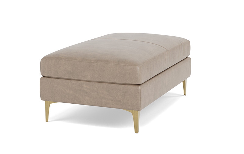 Sloan Leather Ottoman - Image 1