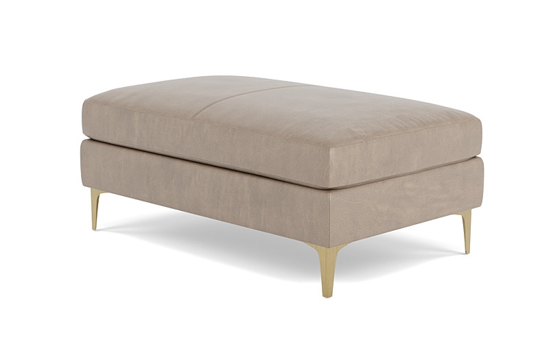 Sloan Leather Ottoman - Image 2