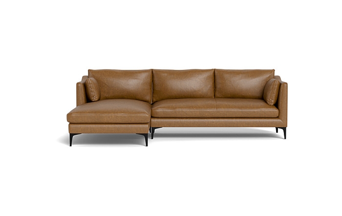 Caitlin Leather  Chaise Sectional by The Everygirl® - Image 0