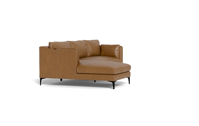 Caitlin Leather  Chaise Sectional by The Everygirl® - Image 2