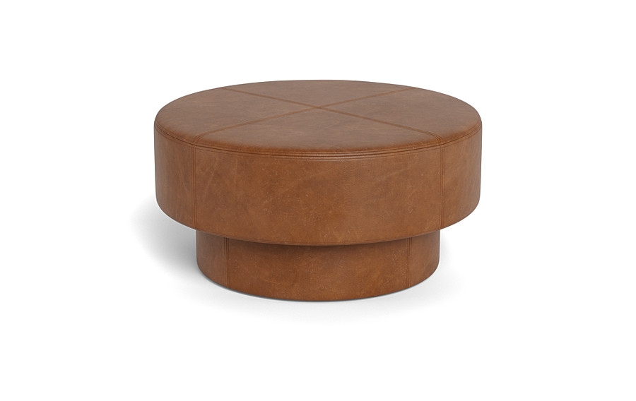 Benson Leather Footed Round - Image 2