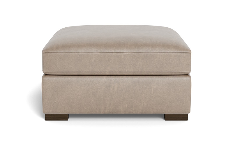 Scarlett Leather Square Ottoman - Image 0