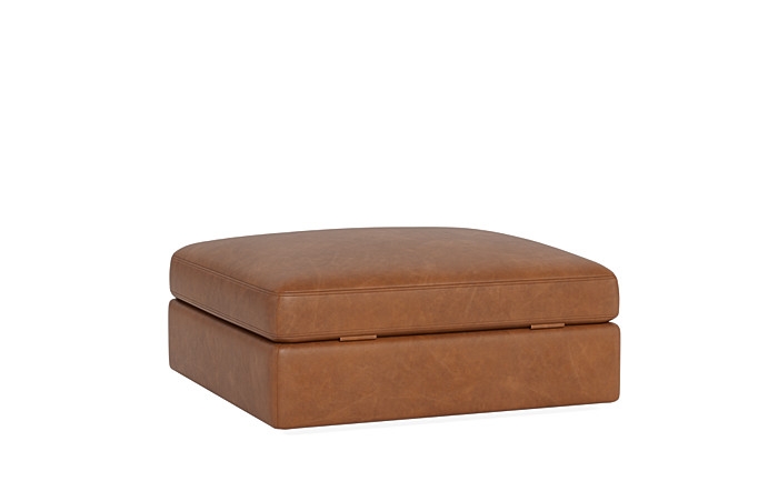 Tatum Leather Modular Square Ottoman - Image 1