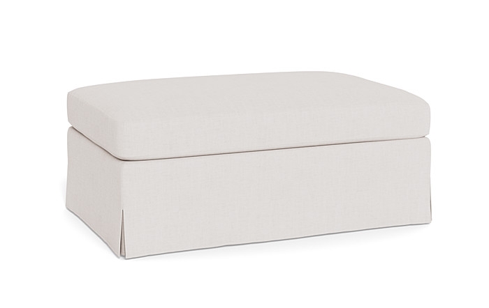 Sloan Slipcovered Ottoman - Image 1