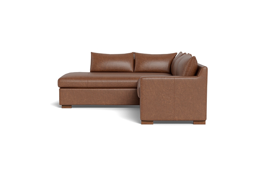 Sloan Leather Left Bumper Sleeper Sectional - Image 2