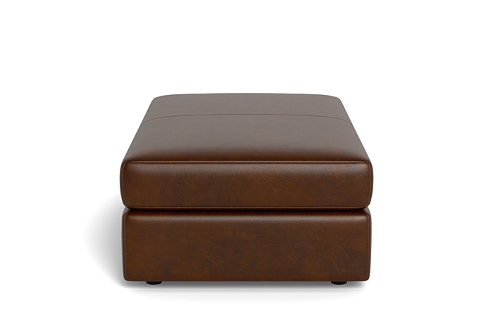 Lee Leather Larger Rectangle Ottoman with Storage Option - Image 4