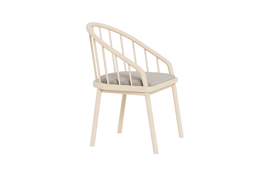 Alten Wood Framed Upholstered Seat Chair - Image 4
