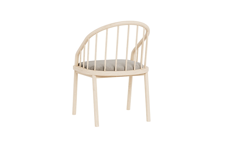 Alten Wood Framed Upholstered Seat Chair - Image 1